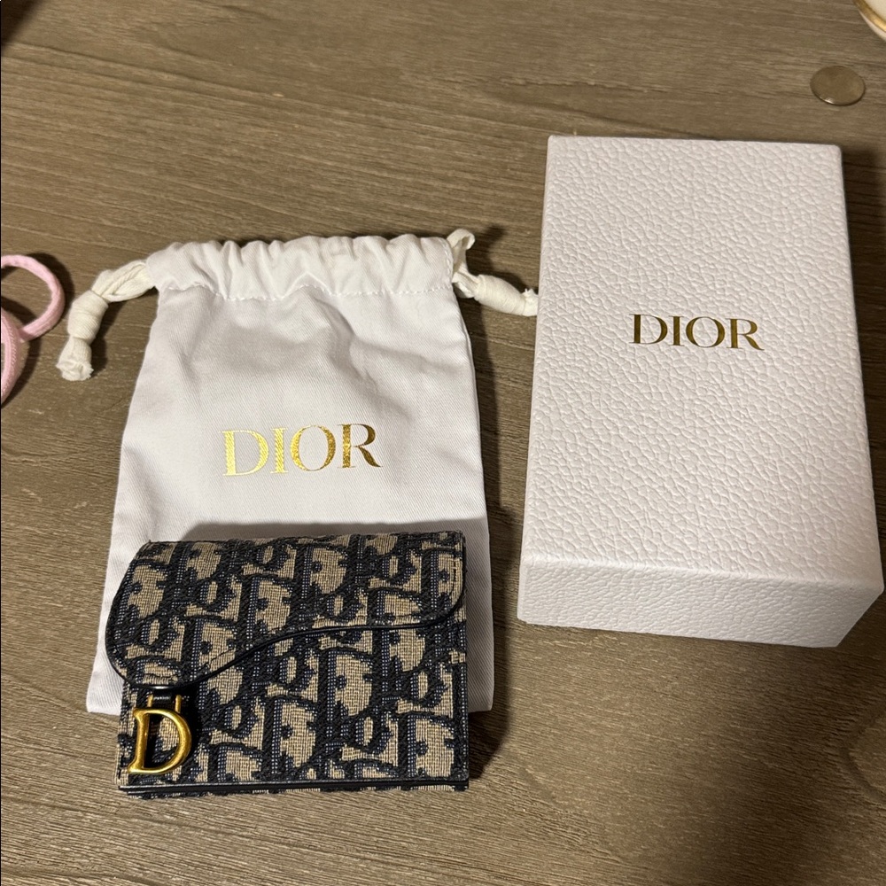 Dior Saddle Jasmine Gusset Card Holder
